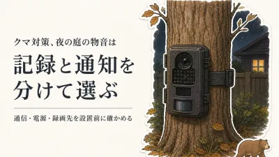 秋の夜に備える屋外防犯カメラ｜トレイルカメラのソーラー・Wi-Fi・通知の選び方