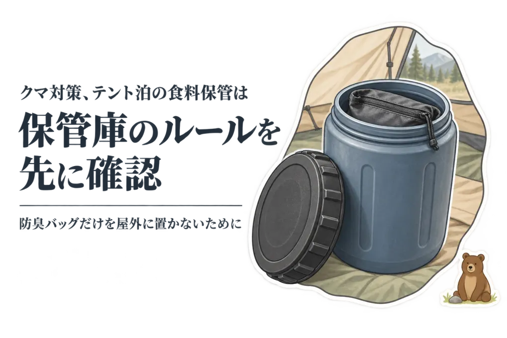 ベアキャニスターと防臭バッグはどちら？テント泊の食料・ゴミを保管する選び方