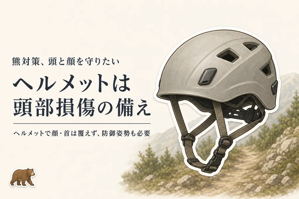 熊対策にヘルメットは役立つ？フェイスガード・ネックガードで守れる範囲
