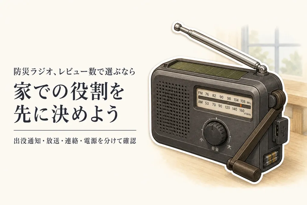 おすすめの防災ラジオをレビュー数順で比較｜クマ出没情報・停電連絡・充電方法で選ぶ
