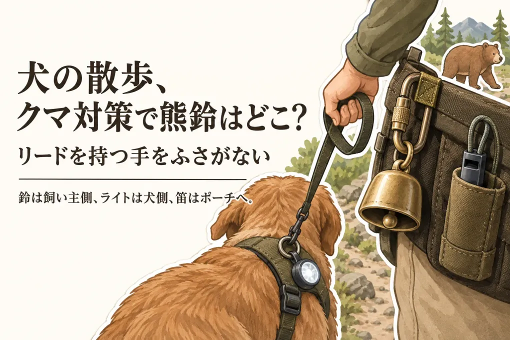 犬の散歩で熊鈴はどこに付ける？犬用ライト・ホイッスルをリード操作で選ぶ方法